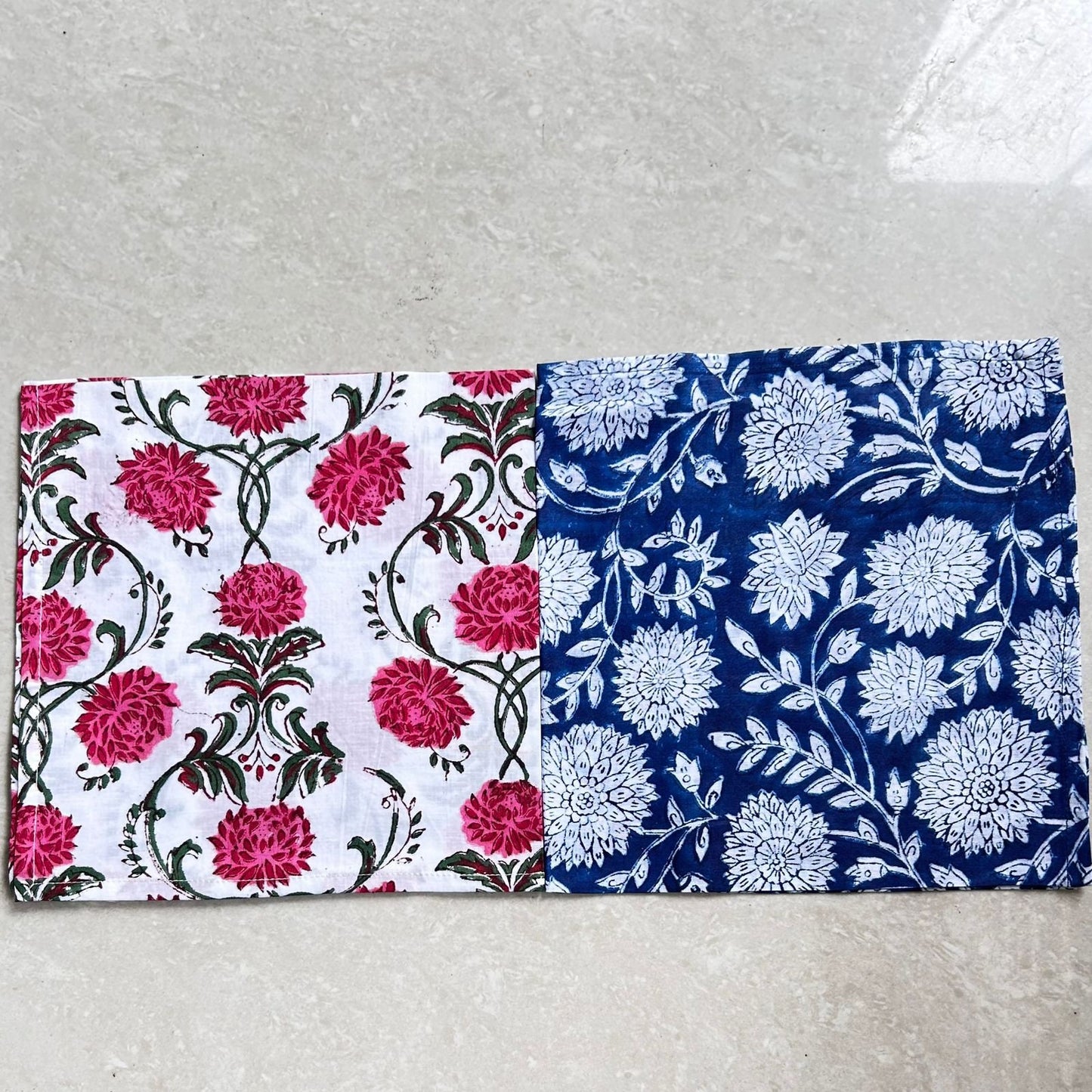 Hand Block Print Cloth Napkins Set, Mix and Match Dinner Decor, Wedding Table Linens Dinner Housewarming Parties Wedding Events Dinning