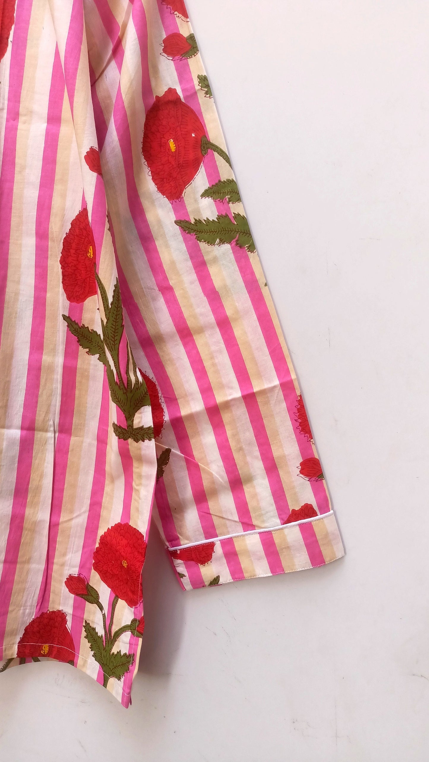 Floral Print Pyjamas, Pure Cotton Pj's, Pyjamas Set ,Indian Cotton,Night Wear, Soft Cotton Night Suit- Gift for her,Bridesmaid Pj sets,
